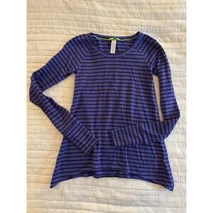 Ivivva 12 Purple Striped Long-Sleeved Tee